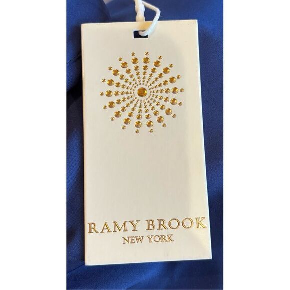 Ramy Brook Diane Long Sleeve Romper in Navy Blue NWT Size Large - Picture 5 of 7